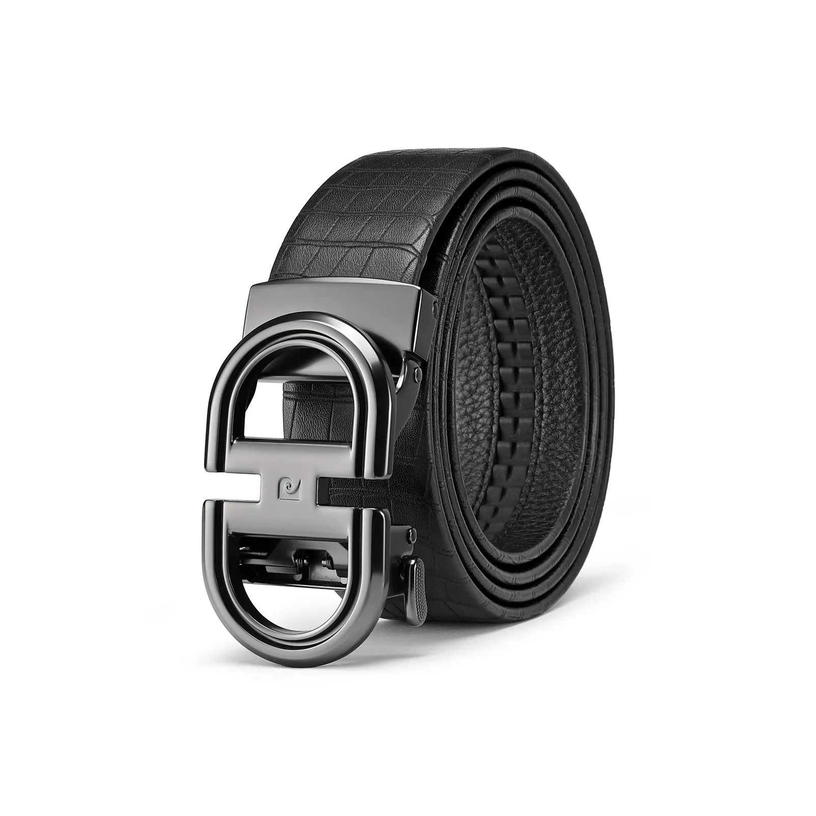 PIERRE CARDIN Ремни из крупнозернистой текстуры коровьей кожи Мужской Черный 3,45CM