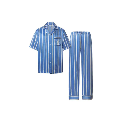 NOT JUST PAJAMA Синие полосы Мужские пижамные комплекты