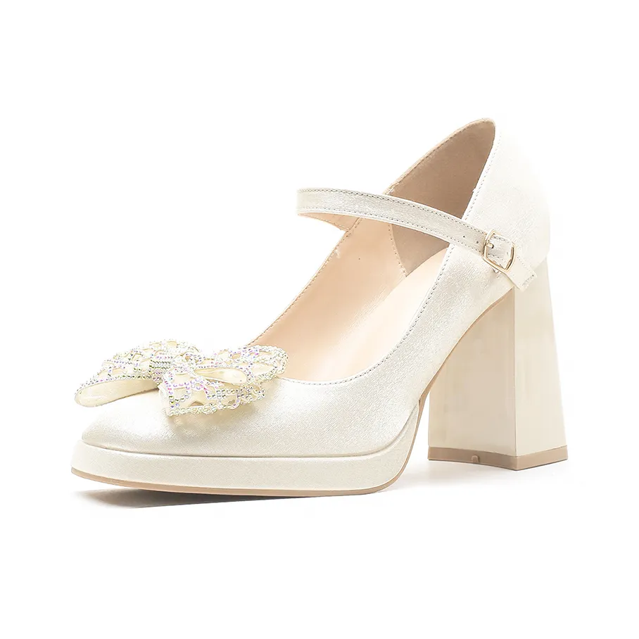 GOSO Грубый каблук Туфли Мэри Джейн Женские Абрикос