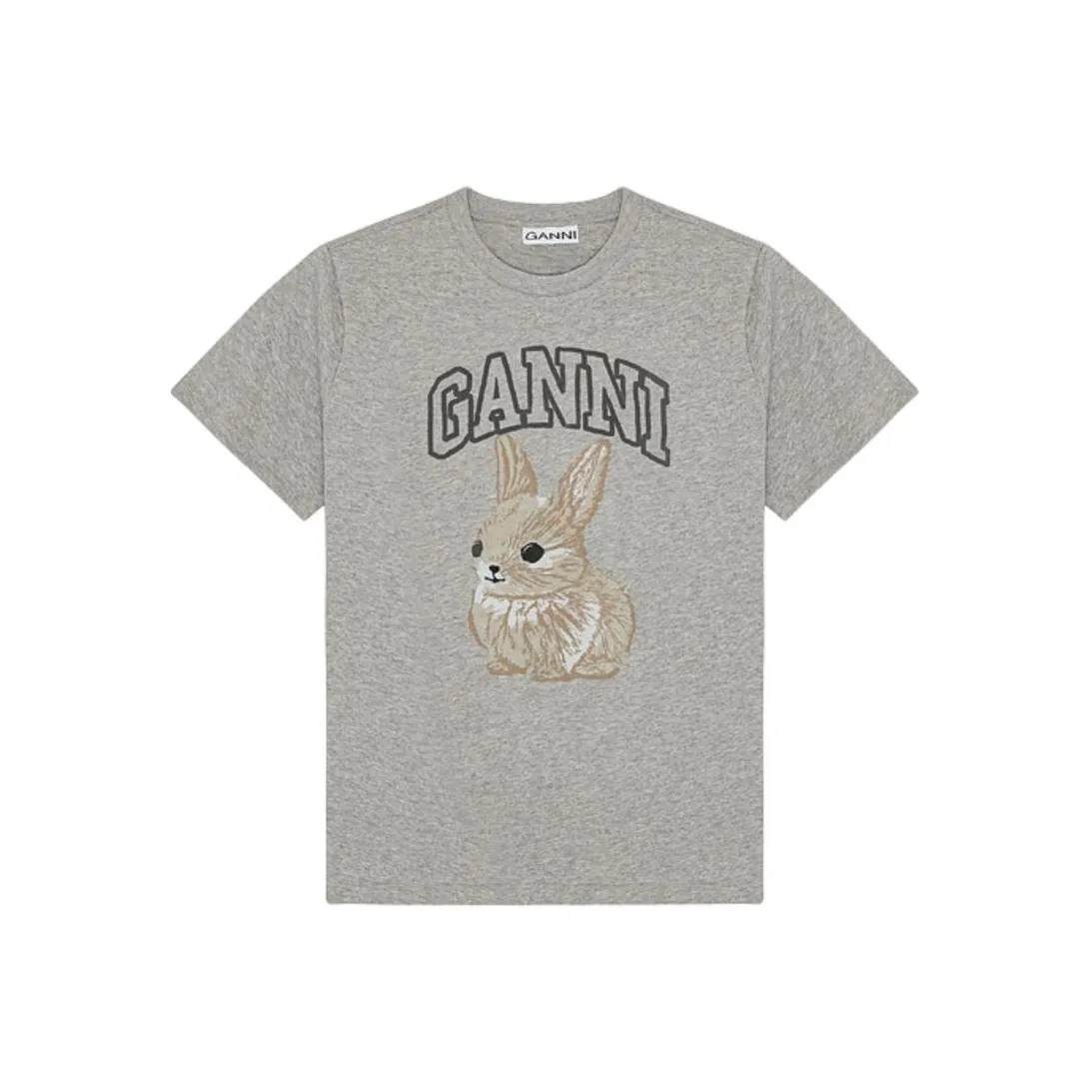 GANNI Paloma Голубино-серый Смешанный цвет Женские Рубашки T