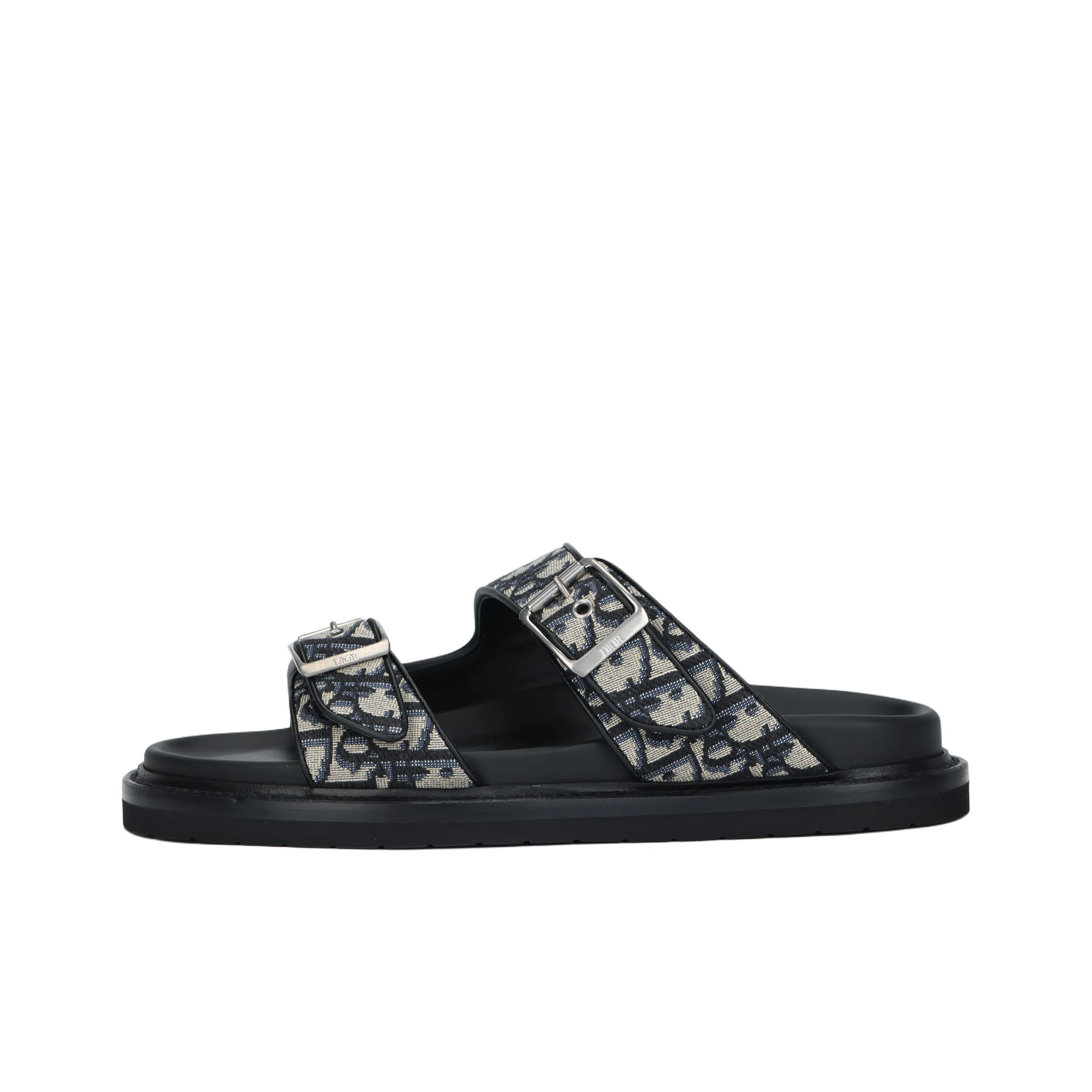 DIOR Aqua Sandal Beige Black DIOR Oblique Jacquard