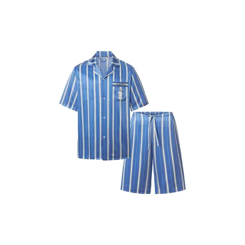 NOT JUST PAJAMA Синие полосы Мужские пижамные комплекты
