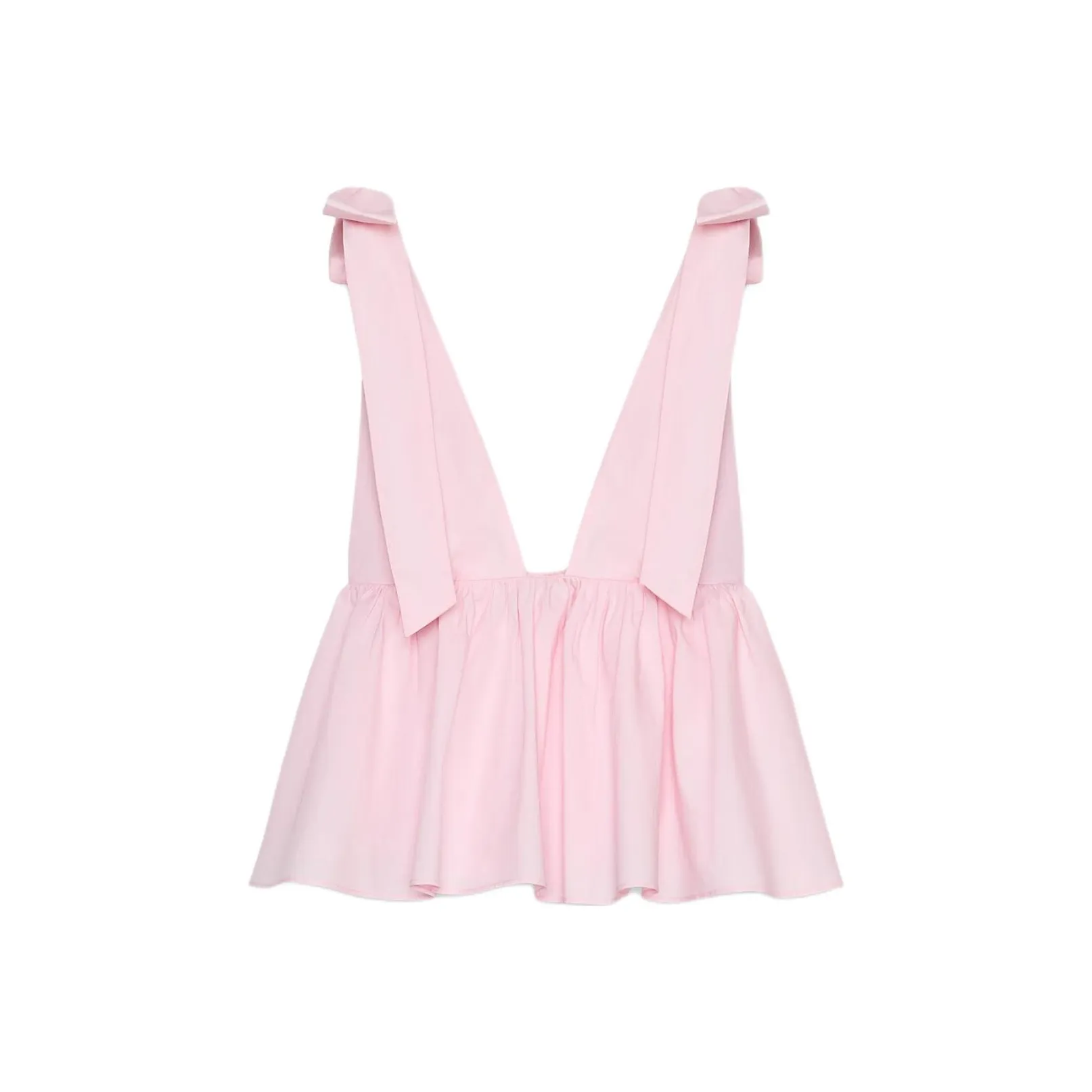 ZARA Светло-розовый Красный Женские Майки