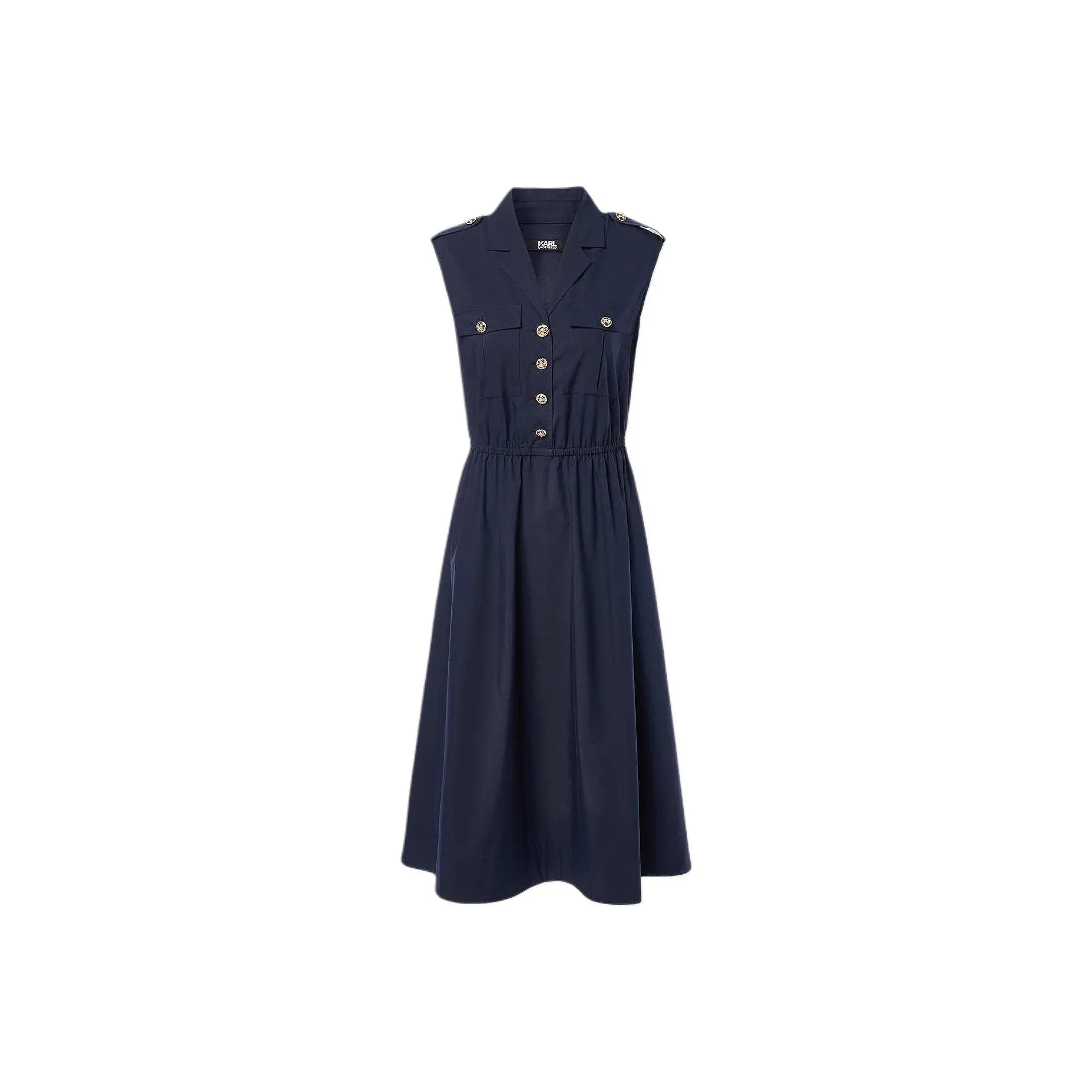KARL LAGERFELD Без рукавов Платье Женское Синее