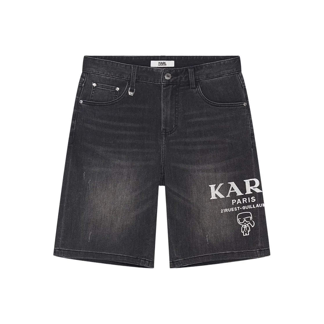 Karl Lagerfeld Джинсовые шорты Мужские Серые