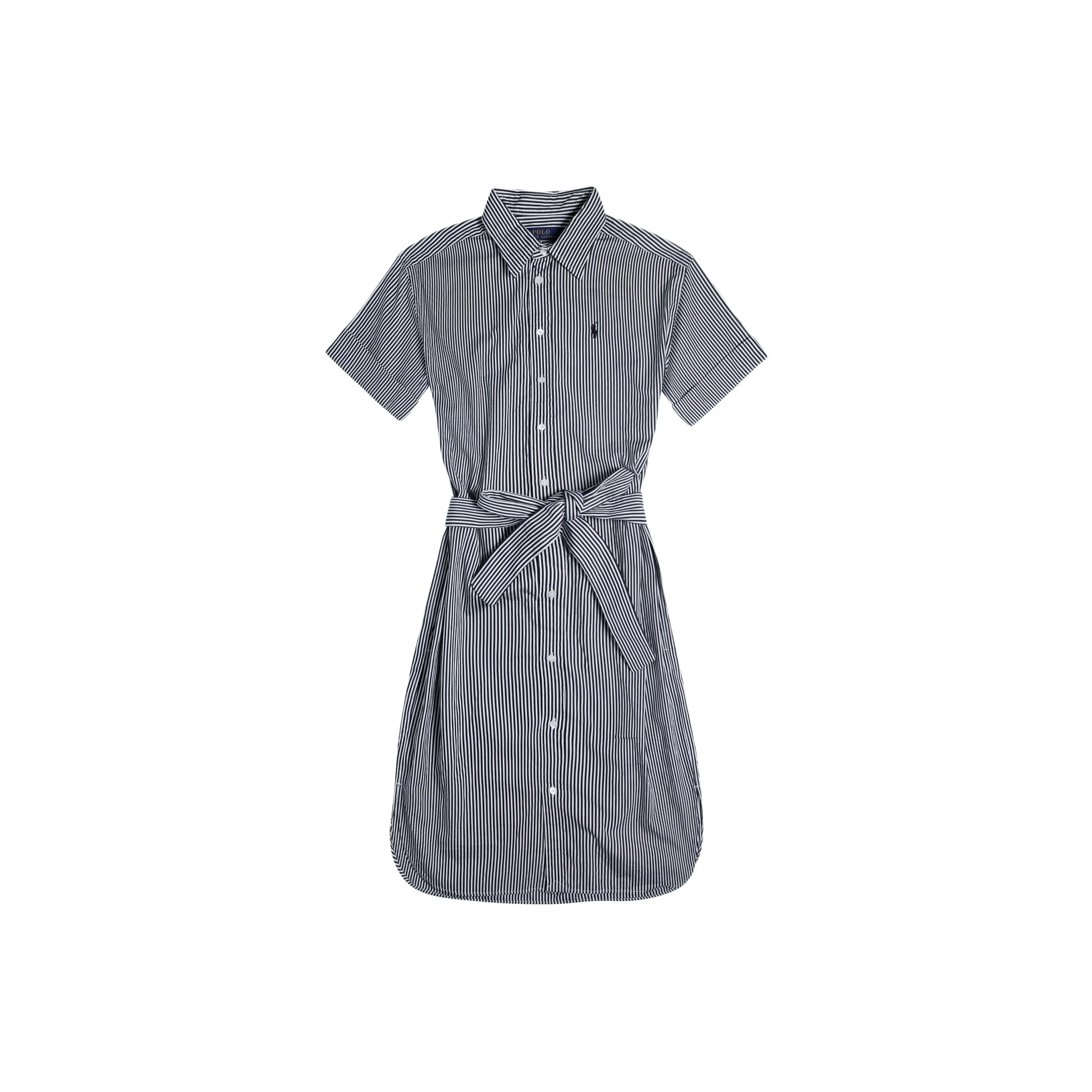 Polo Ralph Lauren SS24 Короткий рукав Платье Женское Черно-белое