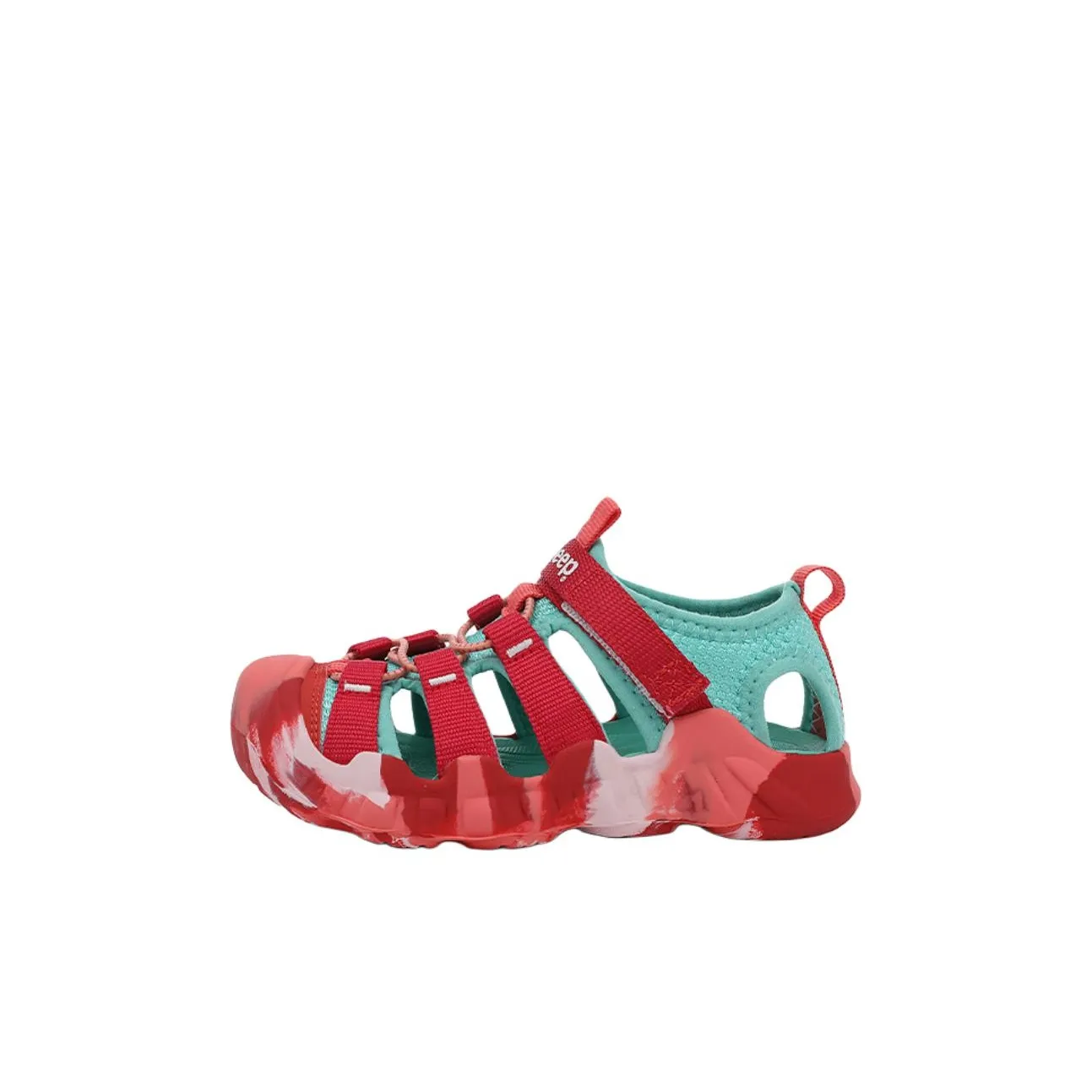 JEEP Износостойкие Низкие Детские Сандалии Малиново-Красного Цвета