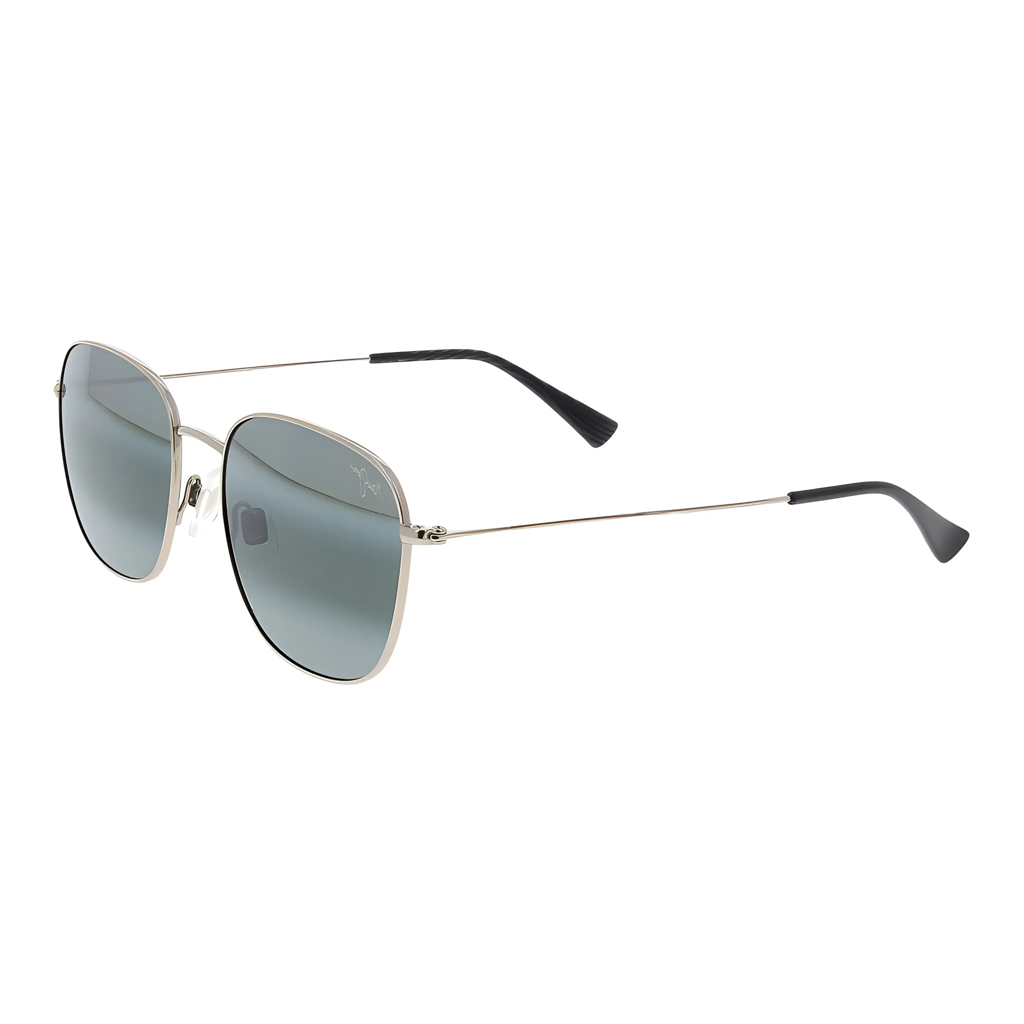 Maui Jim Metal Square Sunglasses Unisex Silver