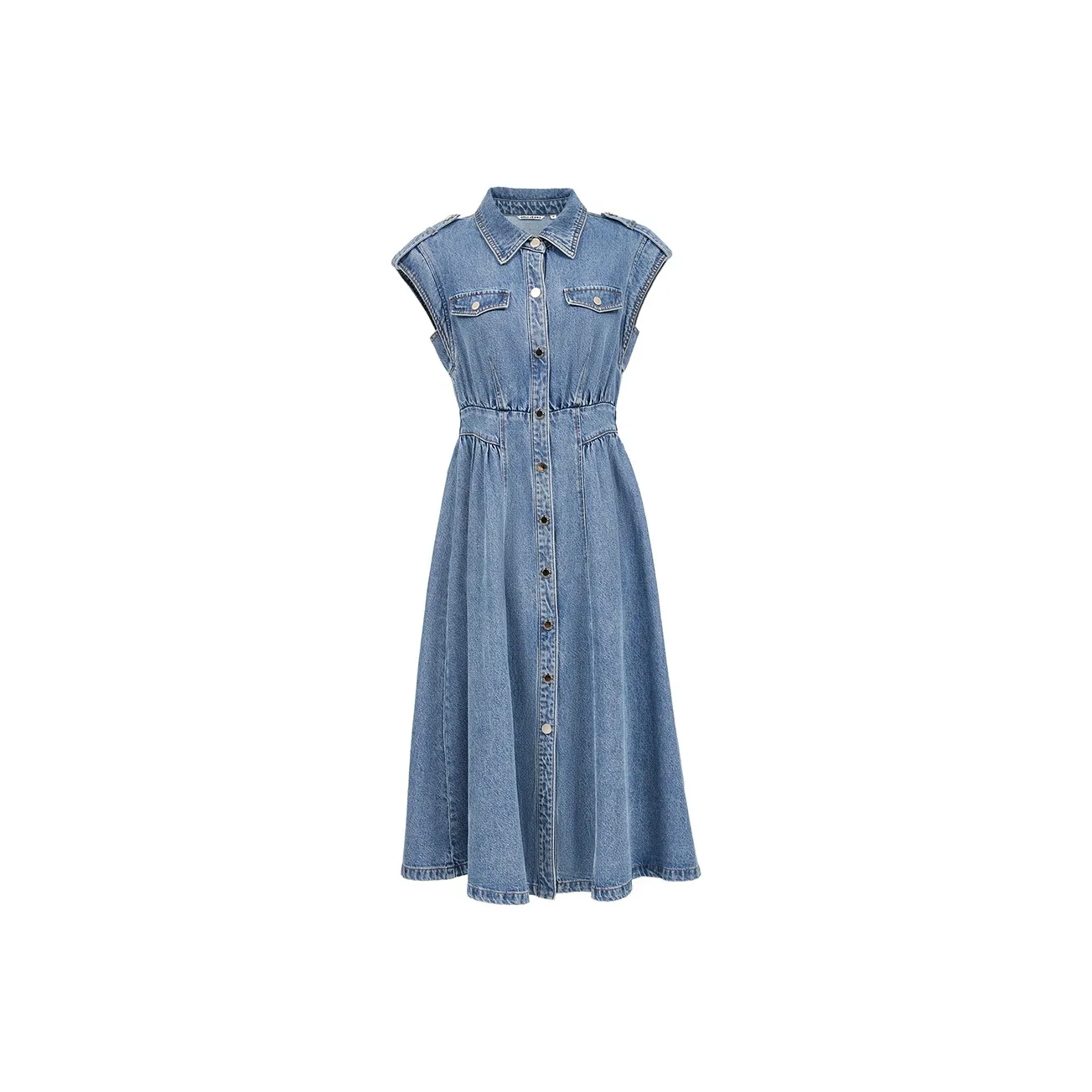 Only J34 390 Промытый деним синий Женские Платья без рукавов