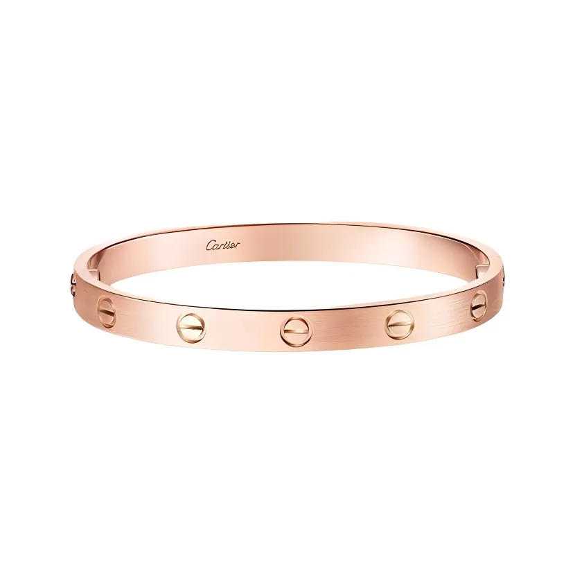 CARTIER 18K Rose Gold Bangles Unisex Pink Gold