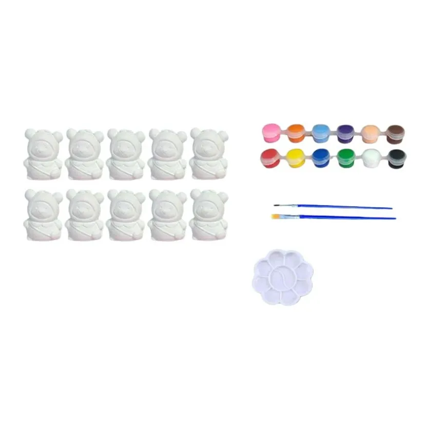 HOUDASHI Рюкзак Медведь Горчичный Кукла DIY Рисование Ароматерапия 3D Эффект Граффити Белая Подкладочная ткань Игрушки