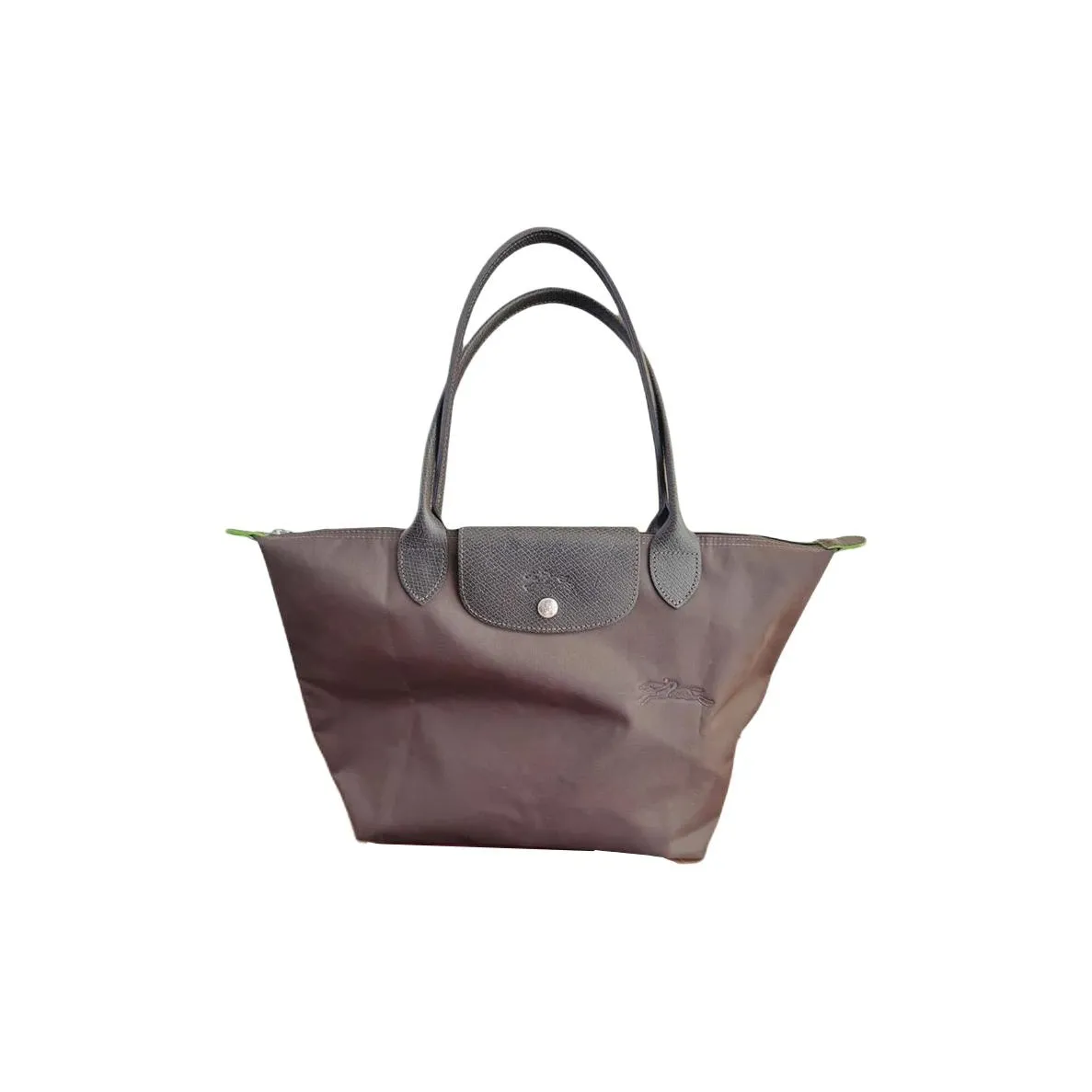 LONGCHAMP Le Pliage Green Нейлон Тоут Сумка Сумка для покупок Сумка среднего размера Женская Мокко