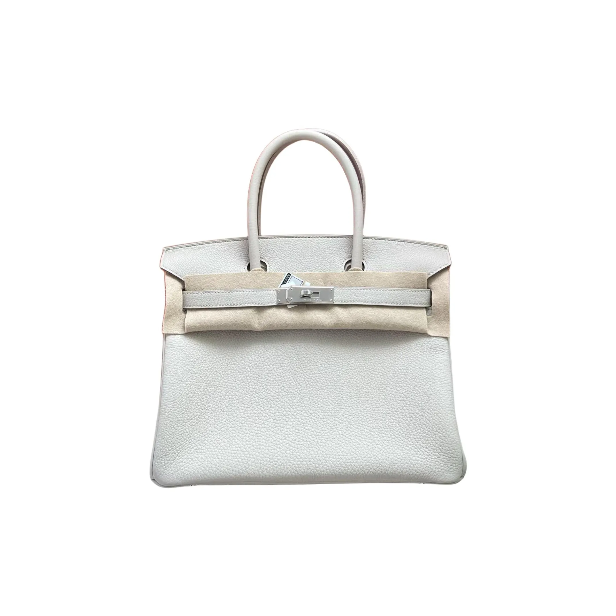 HERMES Birkin Togo Calfskin Birkin Bag Handbag Women's Glacier White & Concrete Gray