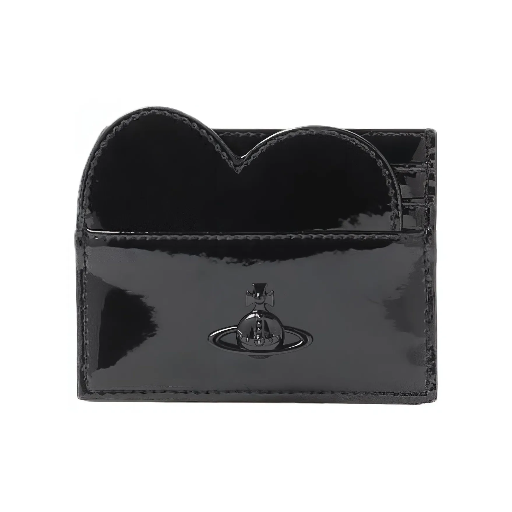 Vivienne Westwood Кожаный держатель для карт из коровьей кожи женский черный