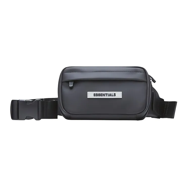 Fear Of God Essentials PU One Shoulder Crossbody Bag, Sling Bag Men's Black