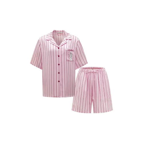 NOT JUST PAJAMA Розовые полосы Женские Пижамные комплекты