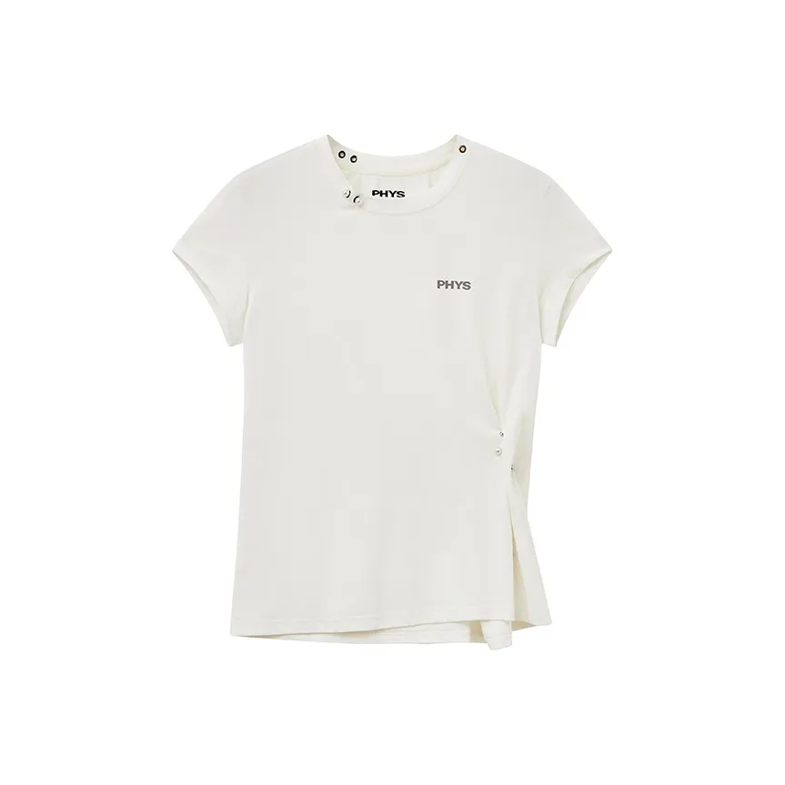 WULISHAONIAN Съемное жемчужное носовое кольцо плечо маленький Flying рукав короткий с короткими рукавами рубашка унисекс