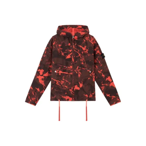 STONE ISLAND Черно-красные Мужские Куртки