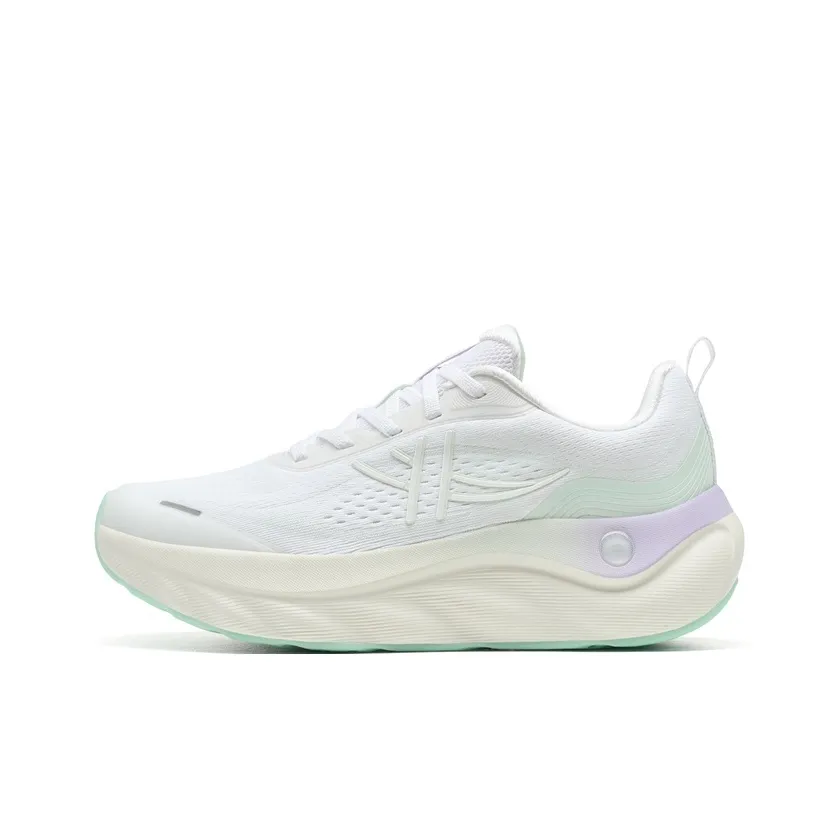 XTEP Cloud Wing 3 Coverage Slip Resistant Low Top Casual Sprint Long Distance Running Shoes Women's White Green