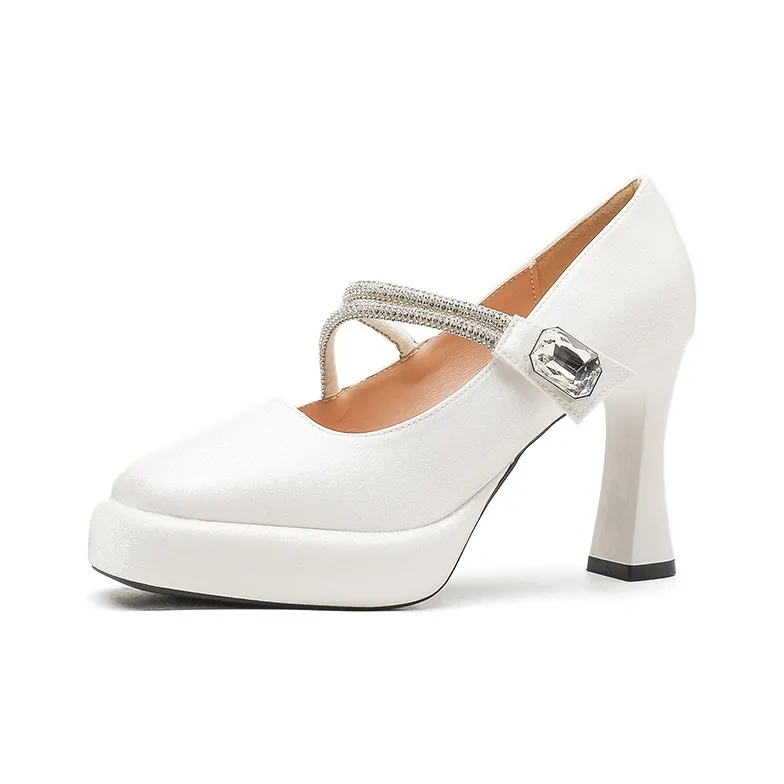 YAFEI XUANYU Грубый каблук Мэри Джейн 9CM Женские