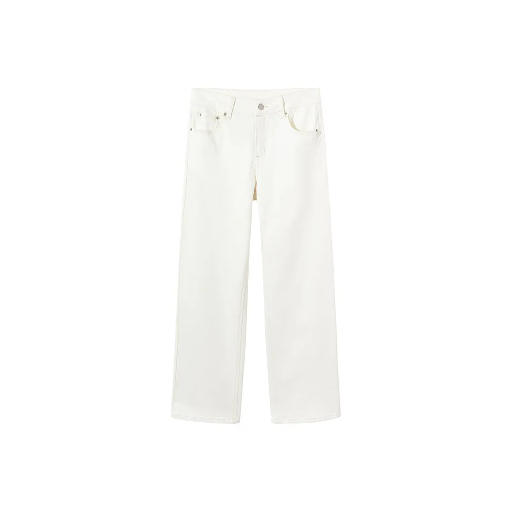 Ouyang Белые Женские Джинсы