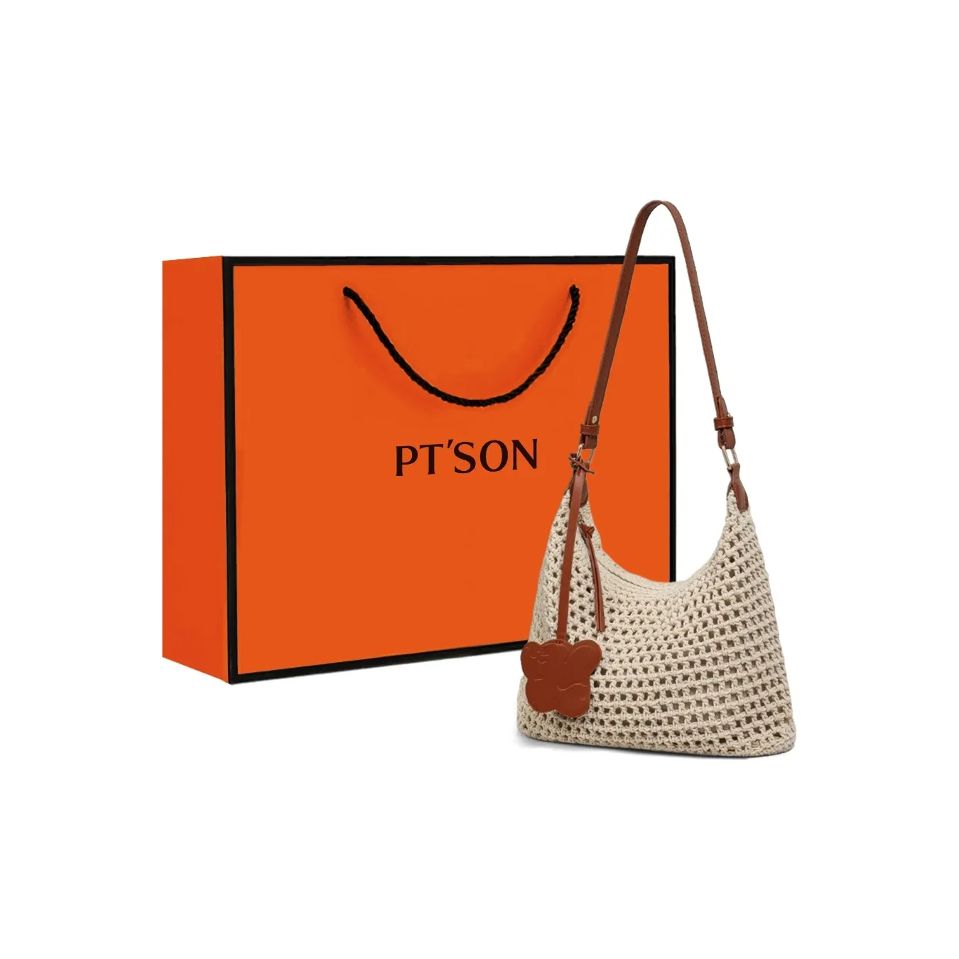 PT'SON Ткань Подмышка Сумка через плечо Сумка на плечо Стандартная Женская Экрю