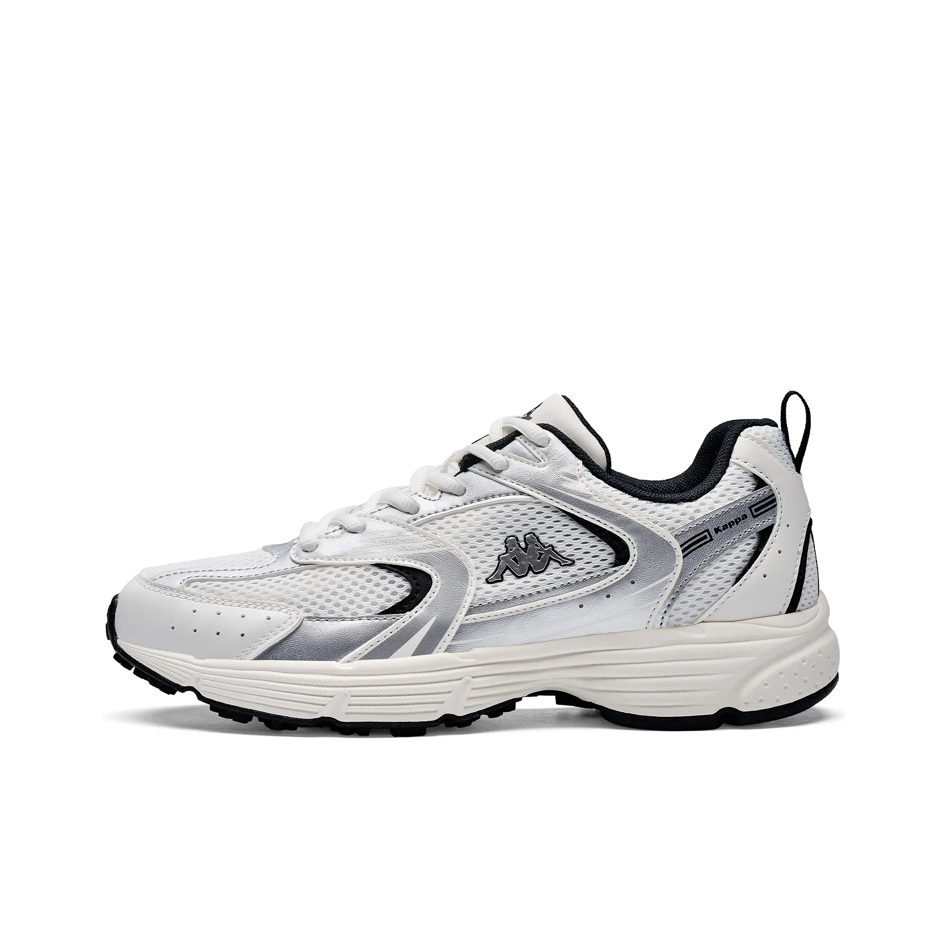 Kappa Slip Resistant, Abrasion Resistant, Breathable, Lightweight Low Top Running Shoes Unisex Korean White