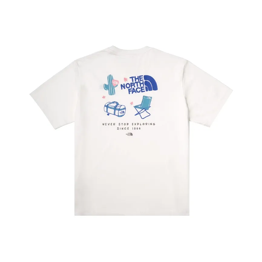 The North Face Быстросохнущая футболка унисекс снеговый пик белый