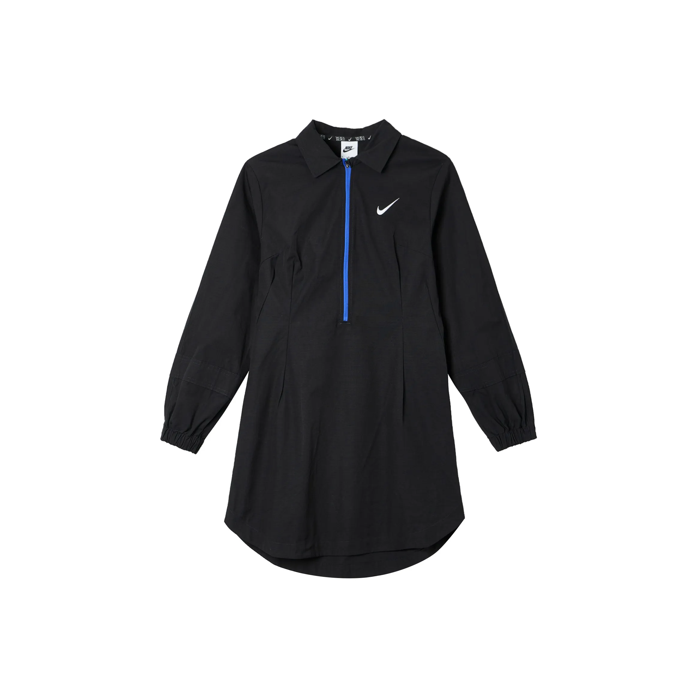 Nike Длинное платье с длинными рукавами женское черное