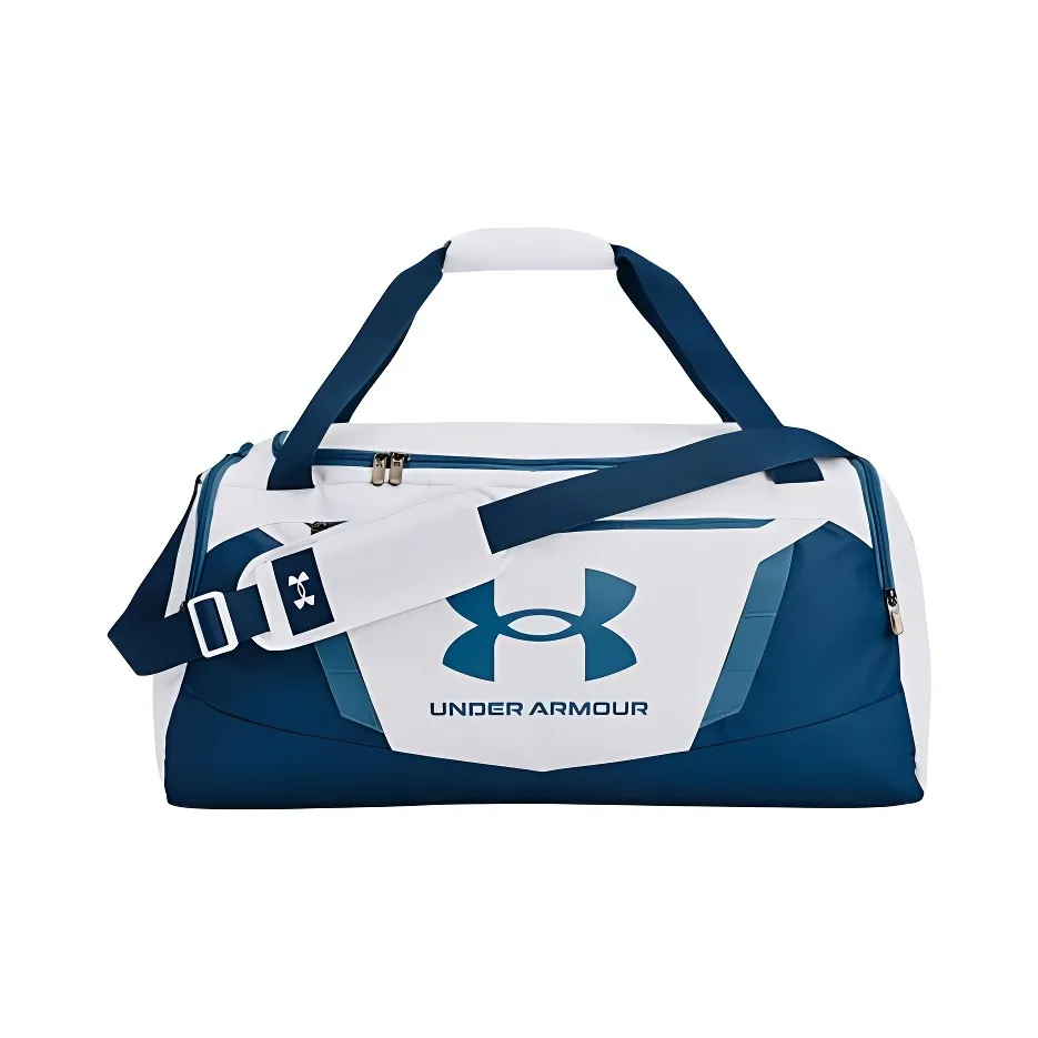 Under Armour Polyester One Shoulder Crossbody Gym Bag Medium Size Unisex Blue & White