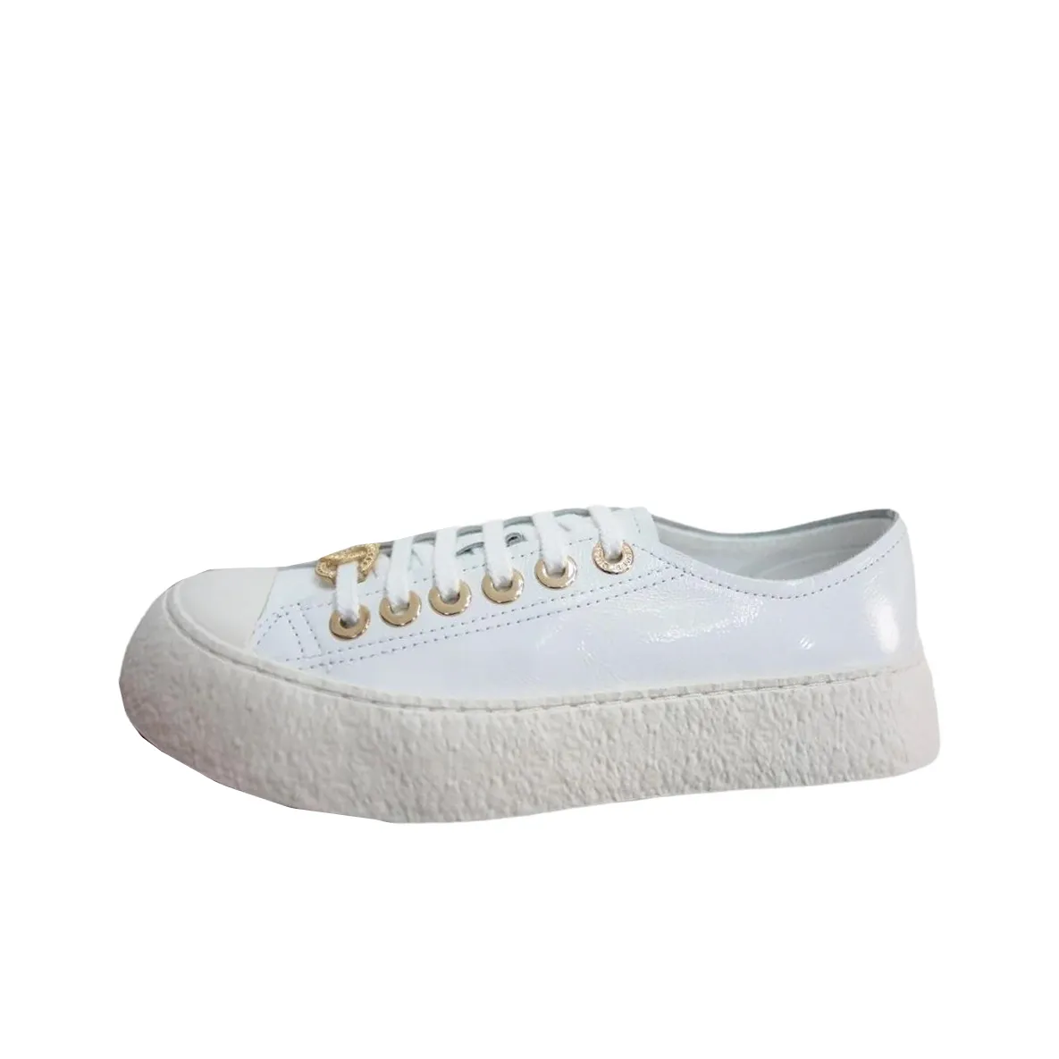 CHANEL 24S Low Top Skateboard Shoes Women's White