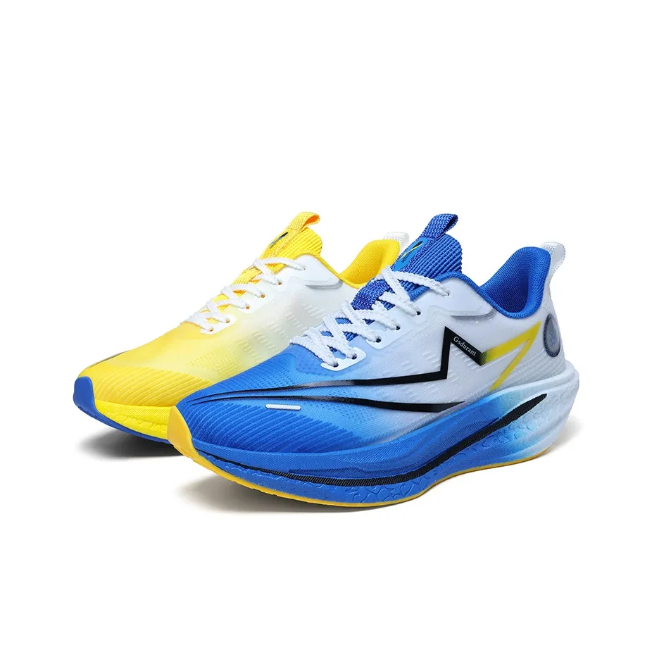 Gaius Durant Амортизаторы Shock Abrasion Resistant Slip Resistant Низкий Топ Беговые кроссовки Унисекс Синий желтый Несовпадающие