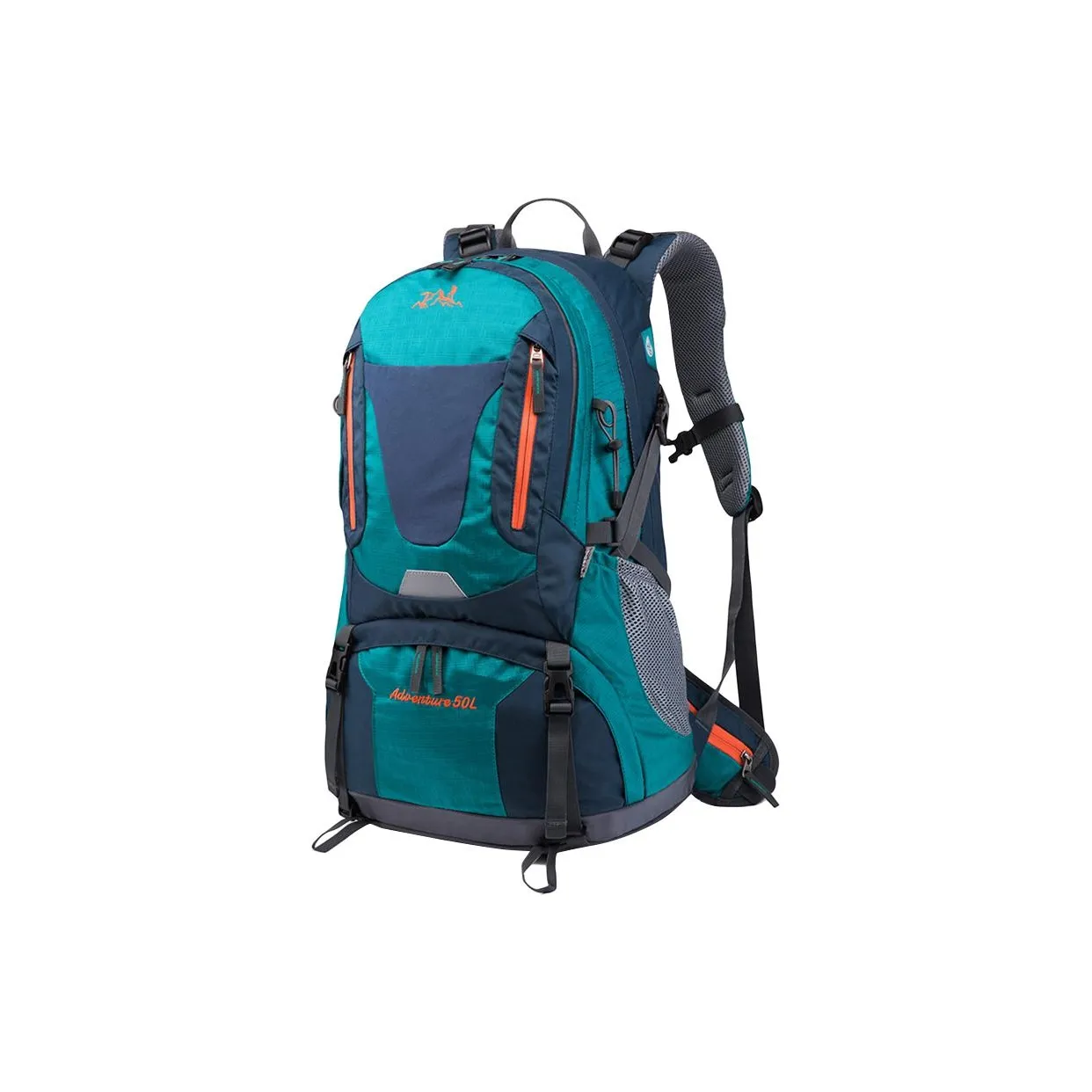 KANTANZHE 50L Outdoor Bags Imported Cologne Fabric Peacock Blue Unisex