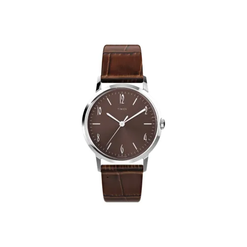 TIMEX Ручной Механический Движение Мужские Часы 34 мм Коричневый
