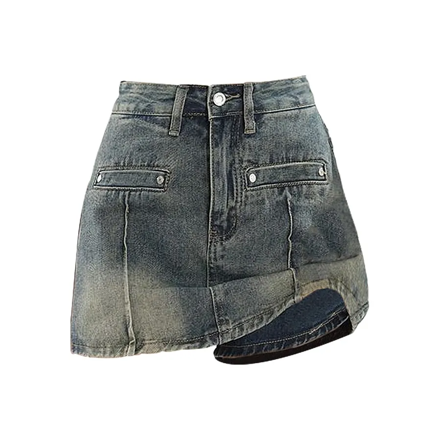Lan Miao Джинсовые короткие юбки Женские