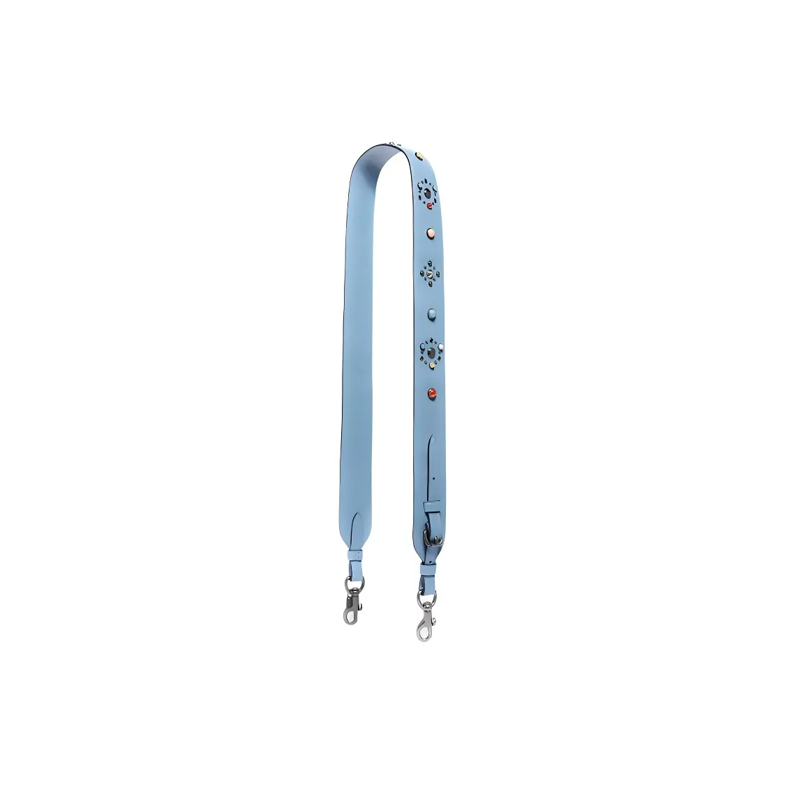 COACH Straps Leather Bag Strap Women's Blue Gray