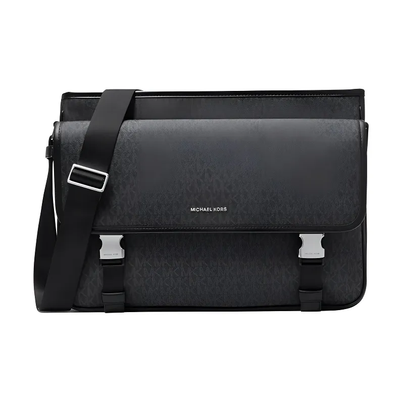 MICHAEL KORS MK Cooper Artificial Leather Crossbody Bag, Shoulder Bag Men's Black