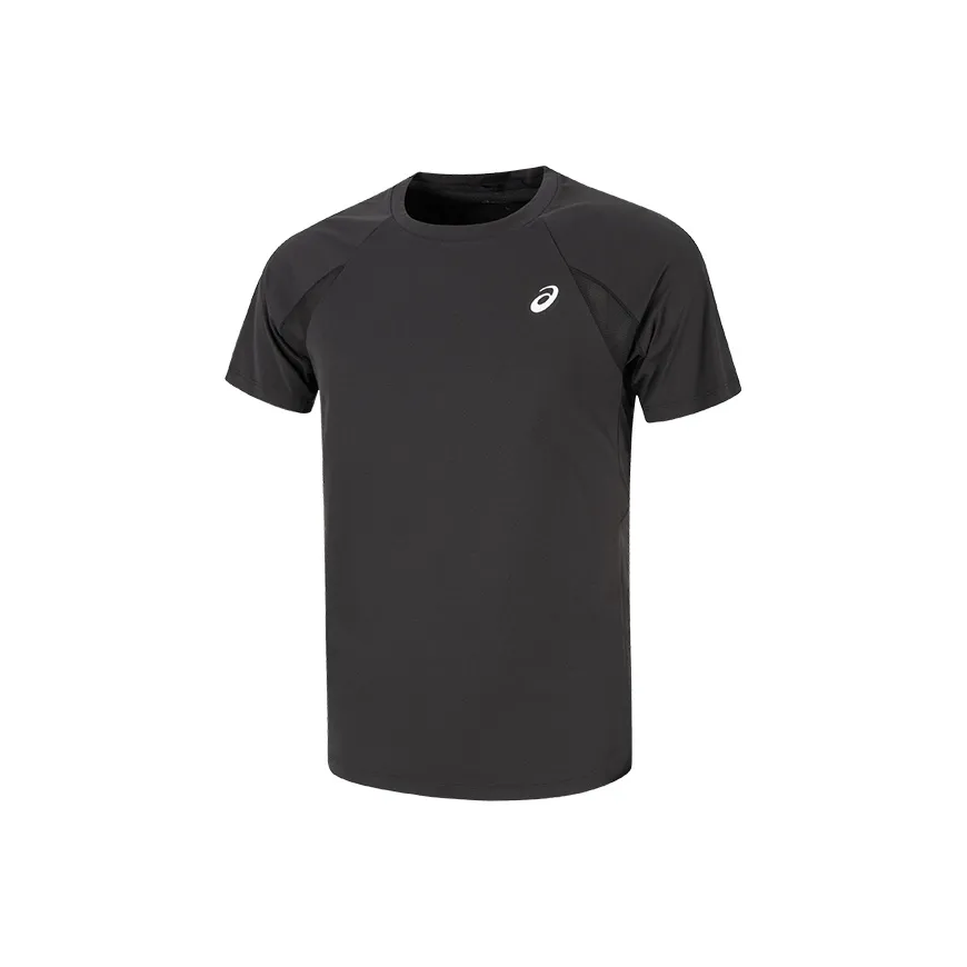 Asics Мужская Беговая Футболка Черного Цвета