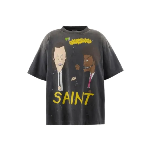 SAINT Mxxxxxx SS25 Черный Унисекс T Рубашки