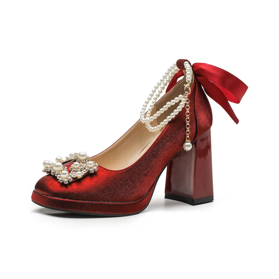 GOSO Грубый каблук Высокие каблуки Женские Красный