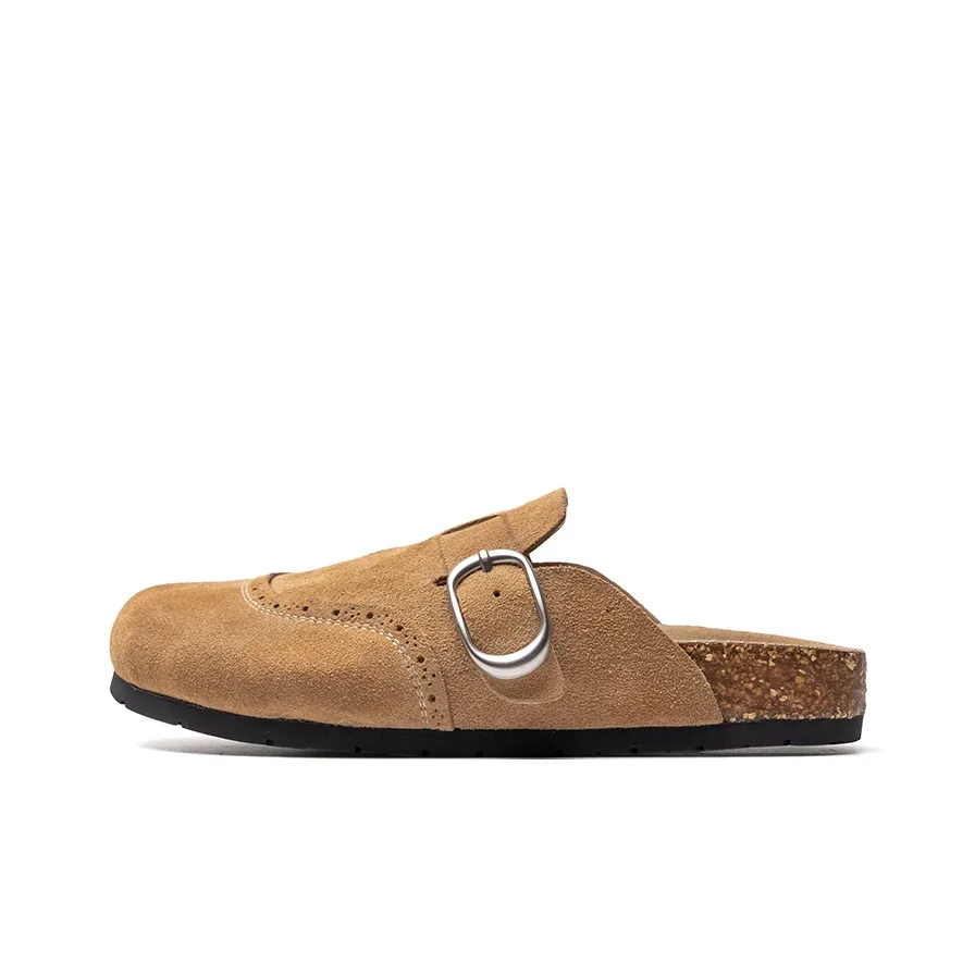 Mule Donkey Домашние тапочки Женские Миндально-коричневый