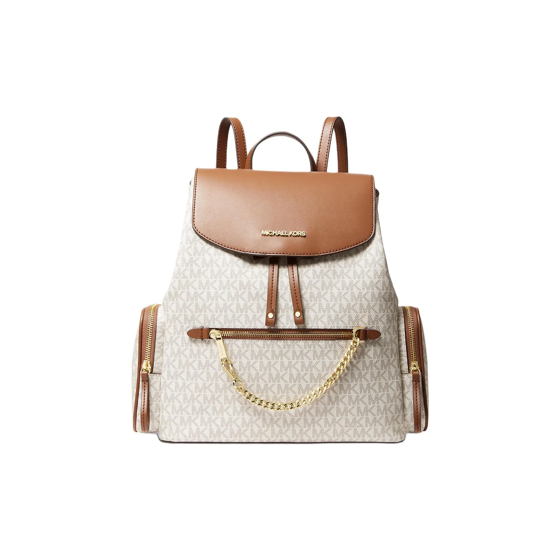 MICHAEL KORS Jet Set Покрытый холст Рюкзак Большой Женский Ванильный Белый