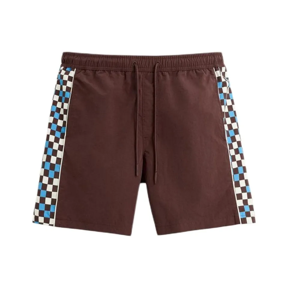 ZARA Темно-красные мужские плавательные шорты