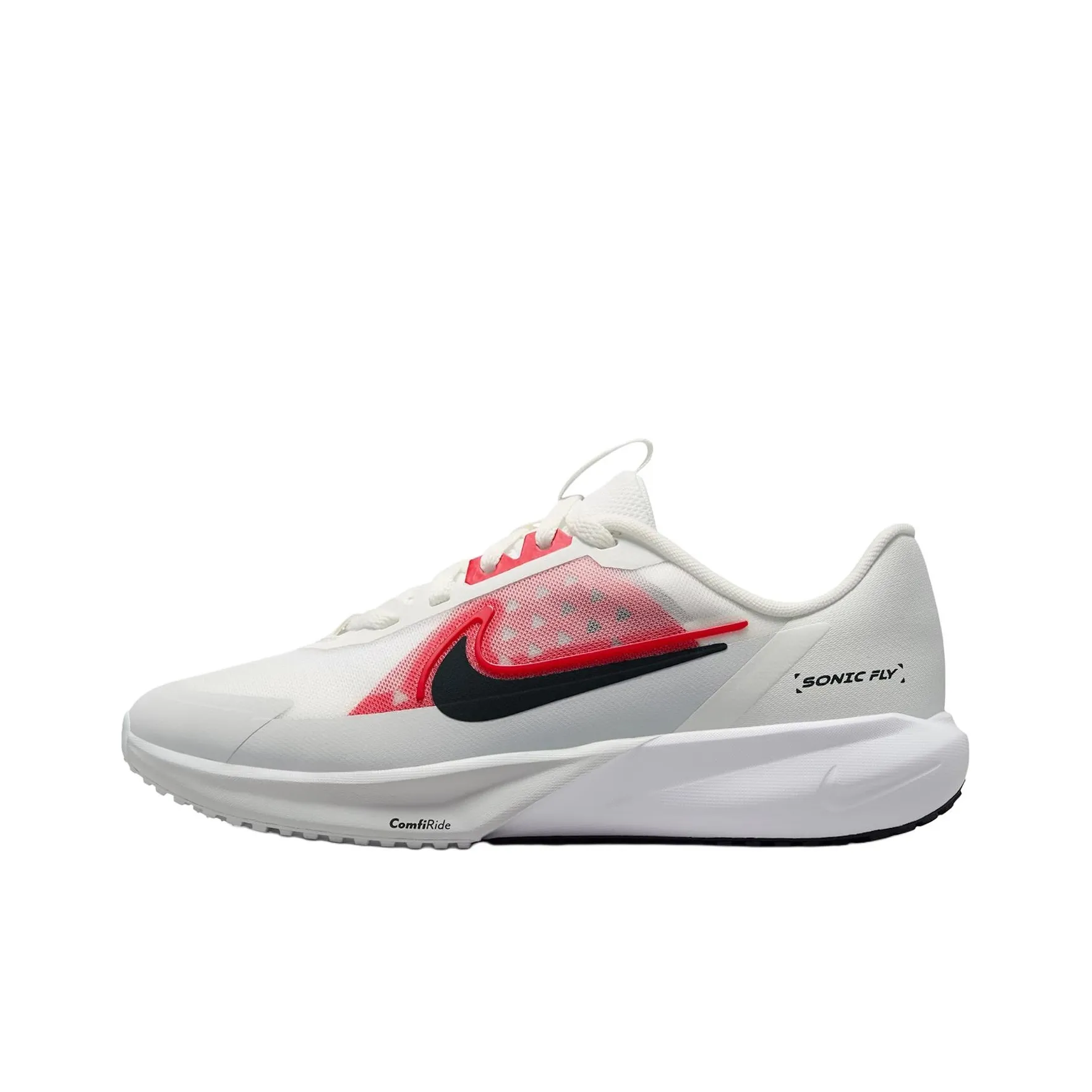 Nike SONIC FLY Устойчивые к истиранию Низкие Кроссовки для Беговых Занятий Детские Белые и Красные Подростковые