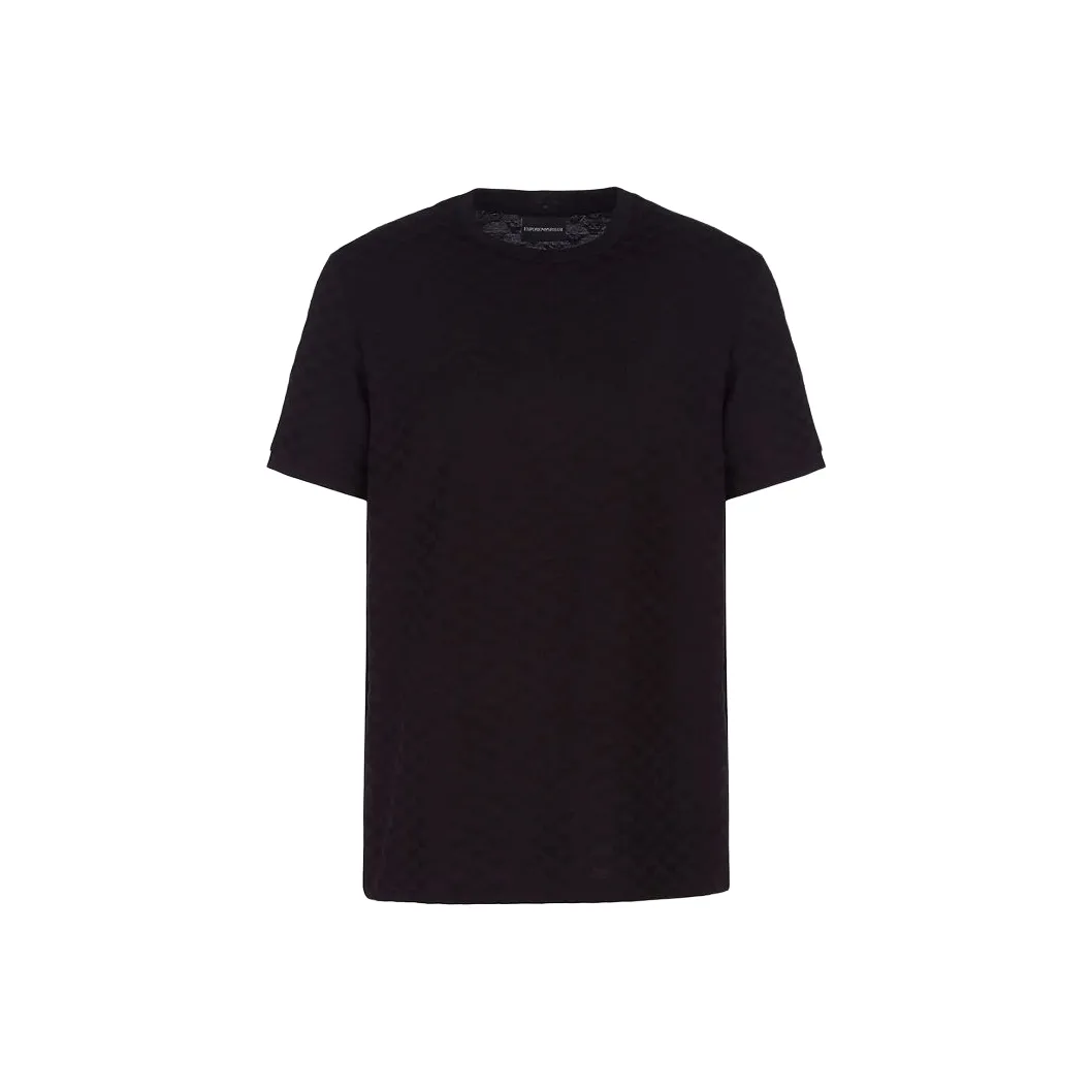 EMPORIO ARMANI All Over Jacquard Eagle Jersey T Shirt