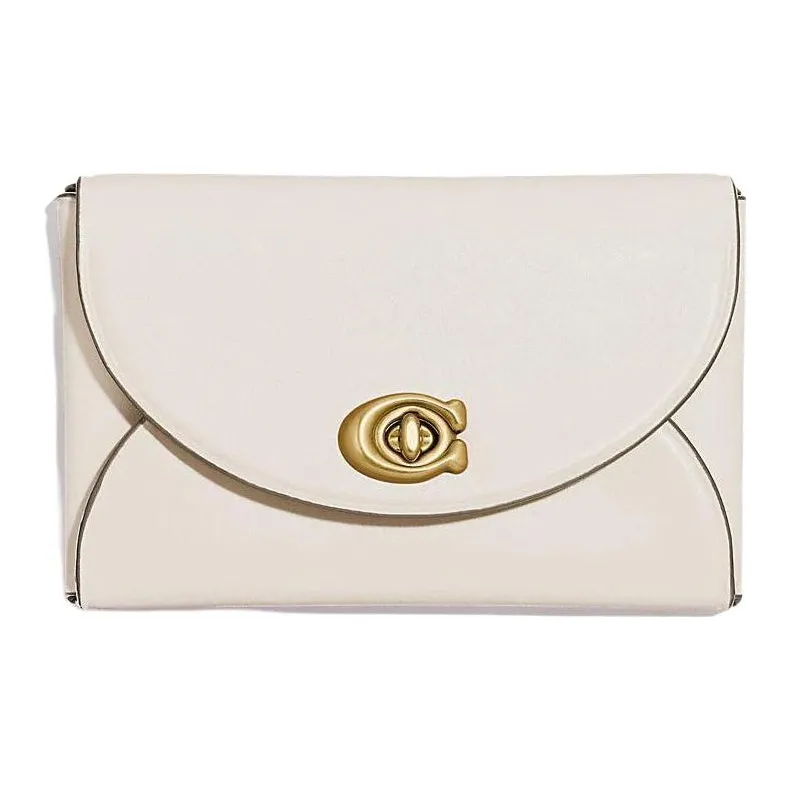 COACH Card Case Перчаточная дубленая кожа с утонченной телячьей кожей и галечная кожа