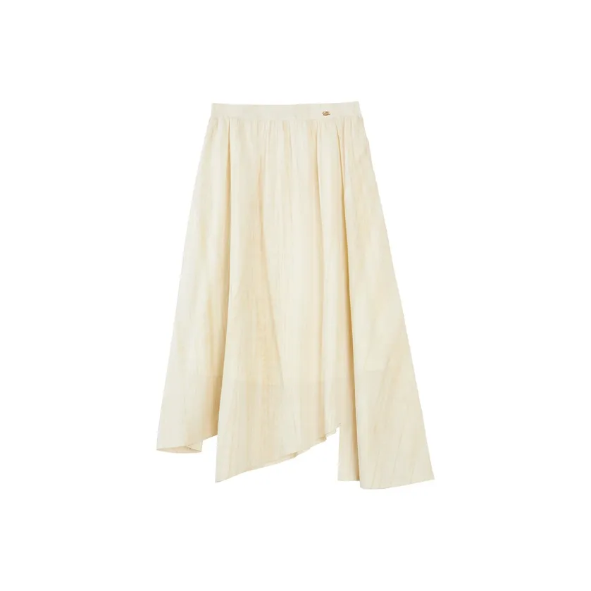 ELLE Светло-желтая женская повседневная длинная юбка