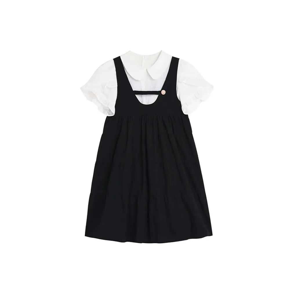 Lan Miao Короткий рукав Платье Женское