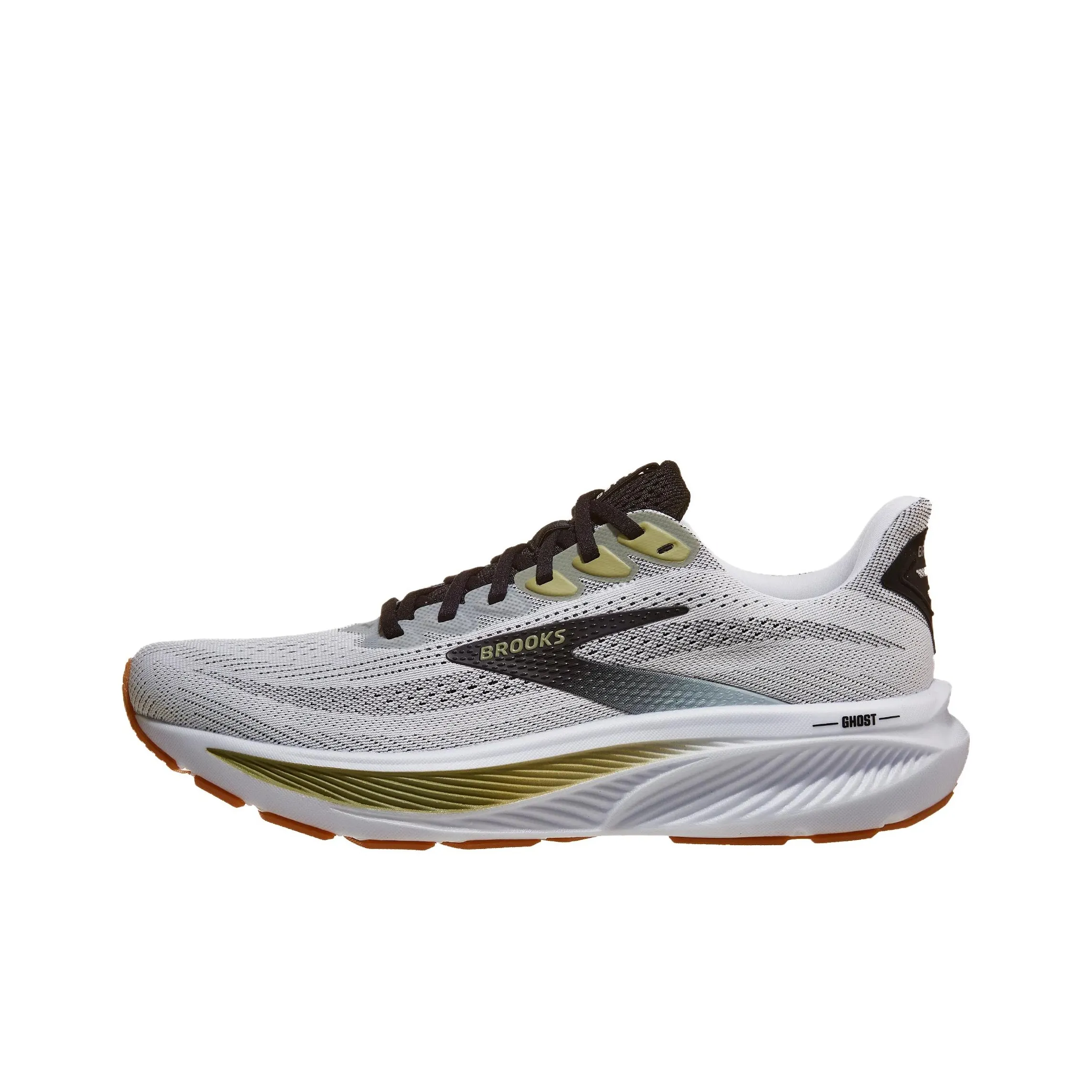 Brooks Ghost 17 Устойчивый к истиранию Низкий Топ Повседневные Беговые кроссовки Мужские Серые