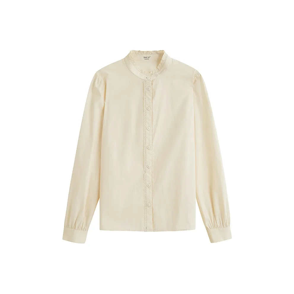 Inman Свидание TREASURE Похудение Предосенний Костюм Элегантность Доступный Стильный Осенний Мода ATMOSPHERE Рубашка Женская